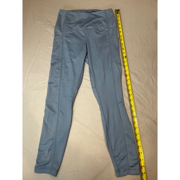 Velocity Womens Blue High Waist Athletic Leggings with Pockets - Small - Picture 1 of 8